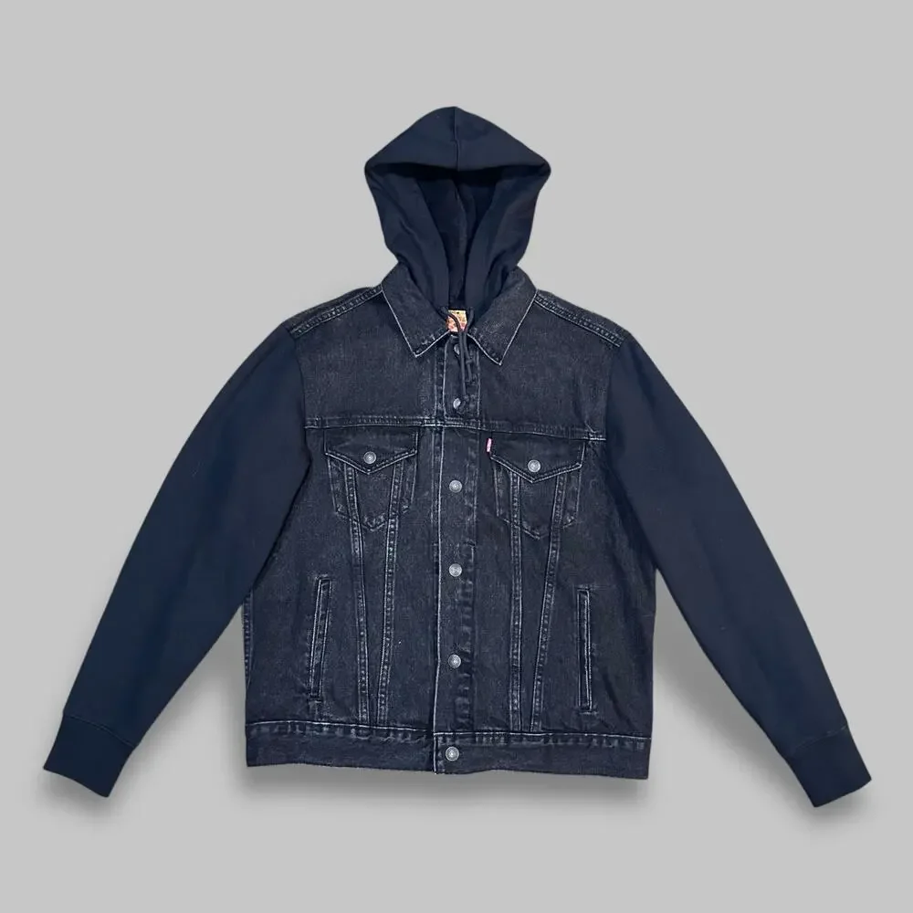 Levi’s Vintage Fit Black Denim Hoodie Jacket - Size M